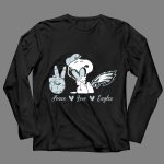 Peace Love Snoopy Philadelphia Eagles 4 Long Sleeves