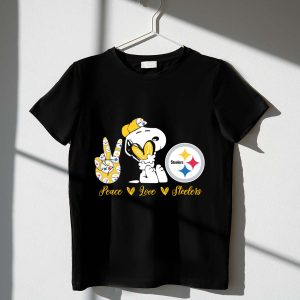 Peace Love Steelers Snoopy 1 T Shirt