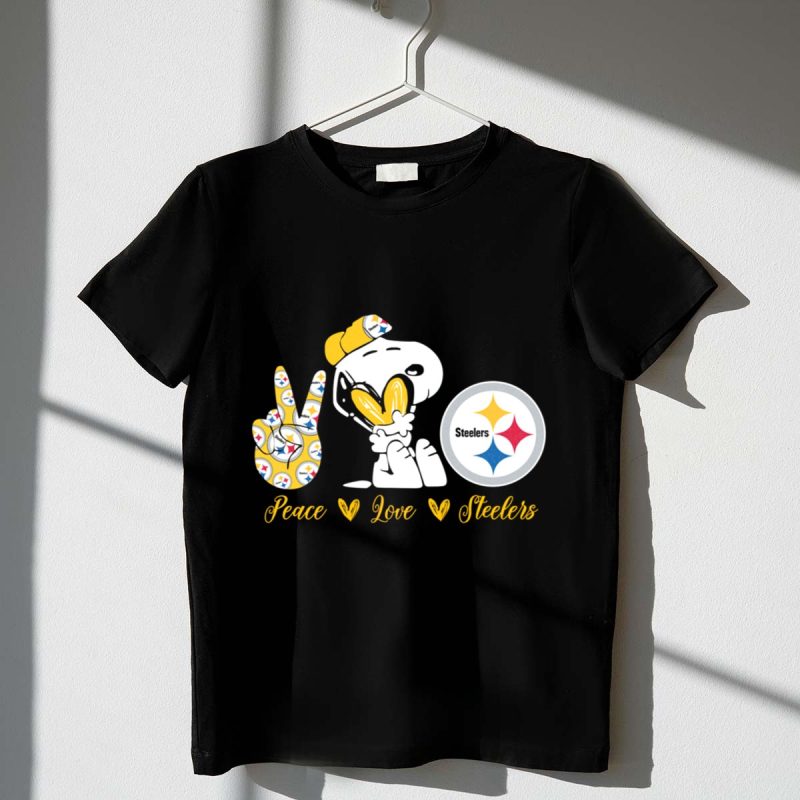 Peace Love Steelers Snoopy 1 T Shirt