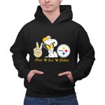 Peace Love Steelers Snoopy 2 Hoodie