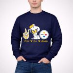 Peace Love Steelers Snoopy 3 Sweatshirt