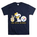 Peace Love Steelers Snoopy T Shirt 7