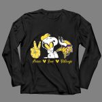 Peace Love Vikings Snoopy Minnesota 4 Long Sleeves