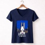 Peace and Love Snoopy 11th September The Peanuts Movie Twin Towers 5 Womens V Neck