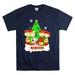 Peanuts Characters Christmas San Francisco 49ers Tree Snoopy Charlie Brown T Shirt 7