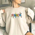 Peanuts Characters Painting Colorful Letters Charlie Brown Snoopy Lucy Linus Woodstock T Shirt 3.jpg
