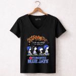 Peanuts Characters X Toronto Blue Jays Its The Most Wonderful Time Of The Year Autumn 7 Womens V Neck.jpg