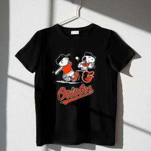Peanuts Charlie Brown And Snoopy Playing Baseball Baltimore 1 T Shirt