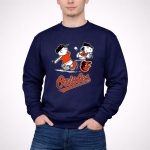 Peanuts Charlie Brown And Snoopy Playing Baseball Baltimore 3 Sweatshirt