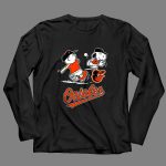 Peanuts Charlie Brown And Snoopy Playing Baseball Baltimore 4 Long Sleeves