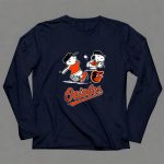 Peanuts Charlie Brown And Snoopy Playing Baseball Baltimore 6 Long Sleeves