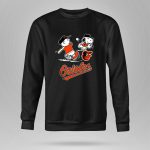 Peanuts Charlie Brown And Snoopy Playing Baseball Baltimore 9 Sweatshirt