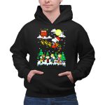 Peanuts Christmas Charlie Brown Snoopy Santa Sleigh Woodstock Scene 2 Hoodie 1.jpg