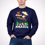 Peanuts Christmas Charlie Brown Snoopy Santa Sleigh Woodstock Scene 3 Sweatshirt 1.jpg