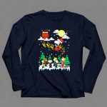 Peanuts Christmas Charlie Brown Snoopy Santa Sleigh Woodstock Scene 6 Long Sleeves 1.jpg