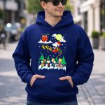 Peanuts Christmas Charlie Brown Snoopy Santa Sleigh Woodstock Scene 8 Hoodie 1.jpg