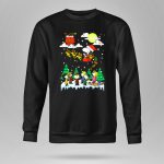 Peanuts Christmas Charlie Brown Snoopy Santa Sleigh Woodstock Scene 9 Sweatshirt 1.jpg