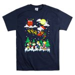 Peanuts Christmas Charlie Brown Snoopy Santa Sleigh Woodstock Scene T Shirt 7 1.jpg