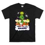 Peanuts Christmas Chicago Bears Snoopy Winter Scene T Shirt 6