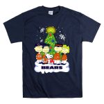 Peanuts Christmas Chicago Bears Snoopy Winter Scene T Shirt 7