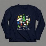 Peanuts Christmas Time Is Here Snoopy and Characters Around Christmas Tree T Shirt 41 1.jpg