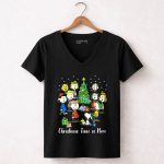 Peanuts Christmas Time Is Here Snoopy and Characters Around Christmas Tree T Shirt 51 1.jpg