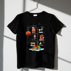 Peanuts Christmas Tree with Snoopy Lucy Charlie Brown and Woodstock Ornaments T Shirt 1 1.jpg