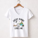 Peanuts Every Bunny Loves Me Snoopy 5 Womens V Neck