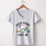 Peanuts Every Bunny Loves Me Snoopy 5 Womens V Neck1