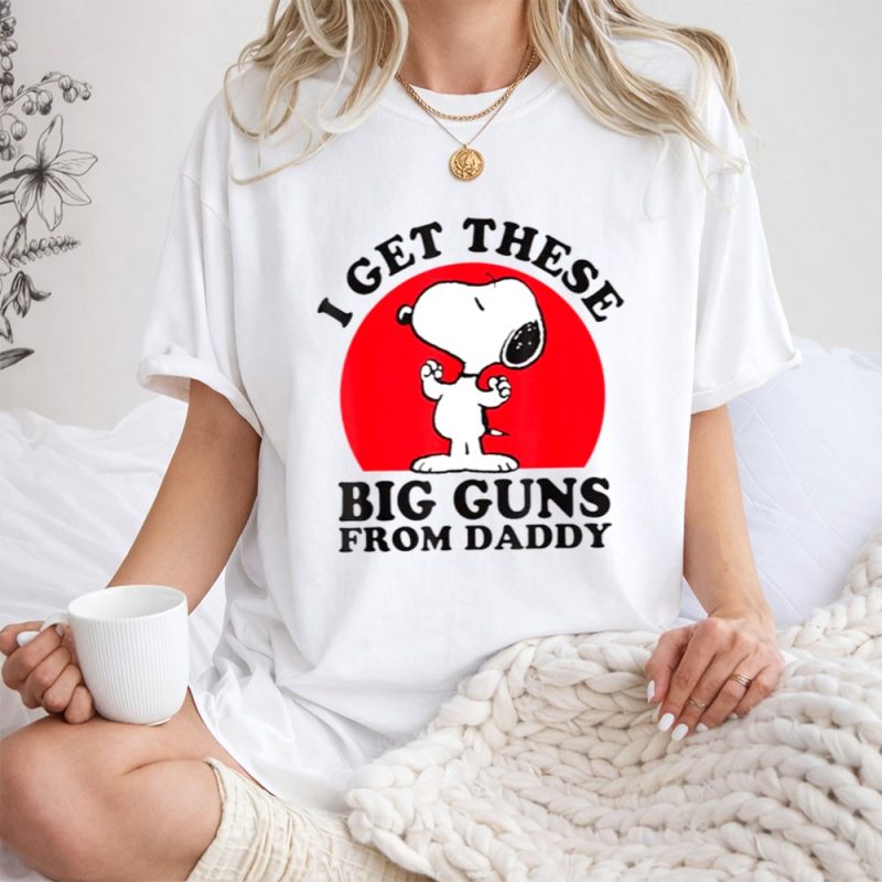 Peanuts Fathers Day Big Gun Snoopy 1 T Shirt