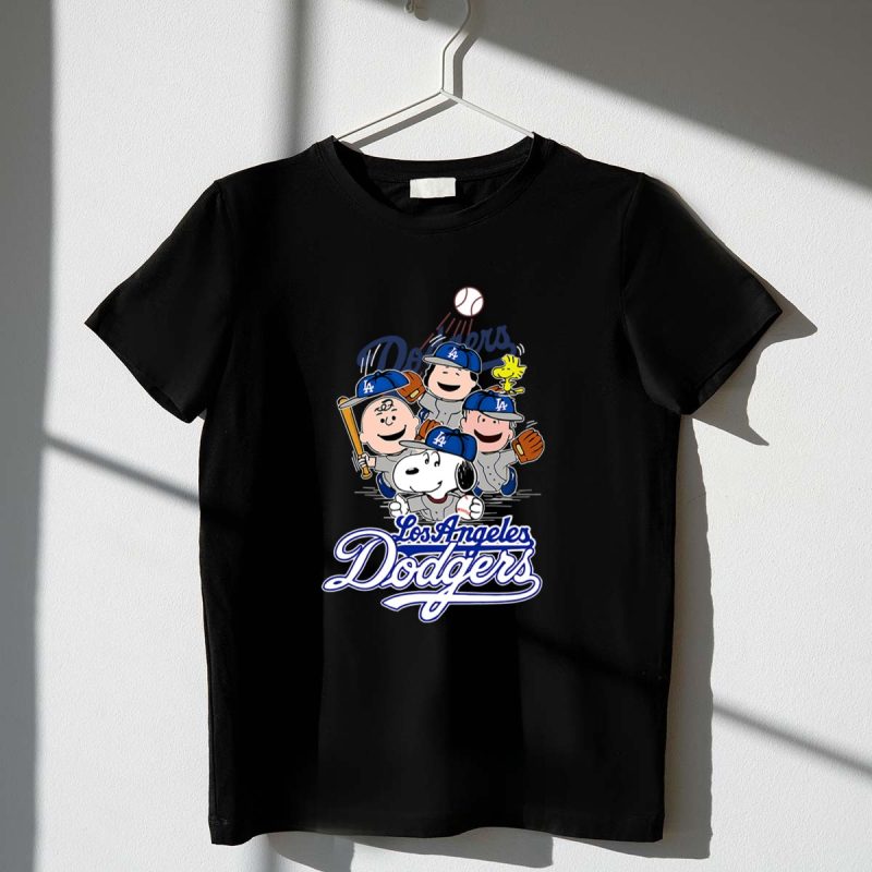 Peanuts Gang Los Angeles Dodgers Baseball Snoopy 1 T Shirt
