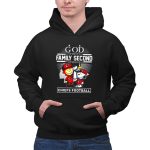 Peanuts God first family second then Kansas City Chiefs Trophy 2 Hoodie
