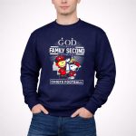 Peanuts God first family second then Kansas City Chiefs Trophy 3 Sweatshirt