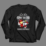 Peanuts God first family second then Kansas City Chiefs Trophy 4 Long Sleeves