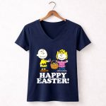 Peanuts Happy Easter 5 Womens V Neck
