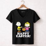 Peanuts Happy Easter 5 Womens V Neck1