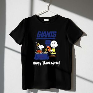 Peanuts New York Giants Football Happy Thanksgiving Shirt