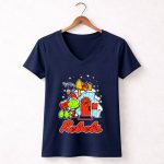 Peanuts Ole Miss Rebels Grinch Snoopy Merry Christmas 5 Womens V Neck 1.jpg
