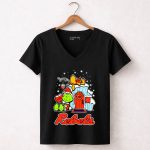 Peanuts Ole Miss Rebels Grinch Snoopy Merry Christmas 7 Womens V Neck 1.jpg