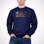 Peanuts Snoopy American Flag Heart Patriotic 3 Sweatshirt