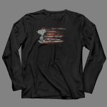 Peanuts Snoopy American Flag Heart Patriotic 4 Long Sleeves