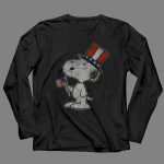 Peanuts Snoopy American Flag Top Hat USA 4 Long Sleeves