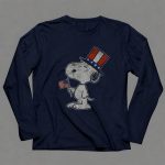 Peanuts Snoopy American Flag Top Hat USA 6 Long Sleeves