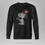 Peanuts Snoopy American Flag Top Hat USA 9 Sweatshirt