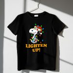 Peanuts Snoopy Christmas Lighten Up with Holiday Lights and Santa Hat 1 T Shirt 1.jpg
