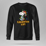 Peanuts Snoopy Christmas Lighten Up with Holiday Lights and Santa Hat 9 Sweatshirt 1.jpg