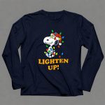Peanuts Snoopy Christmas Lighten Up with Holiday Lights and Santa Hat T Shirt 41 1.jpg