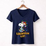 Peanuts Snoopy Christmas Lighten Up with Holiday Lights and Santa Hat T Shirt 5 1.jpg