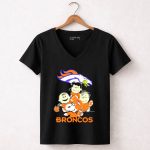 Peanuts Snoopy Denver Broncos Charlie Brown Lucy Linus 7 Womens V Neck