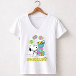 Peanuts Snoopy Easter Eggcellent 5 Womens V Neck